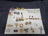 Vintage Brooch Earring lot