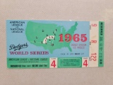 1965 Dodgers World Series ticket Game 4