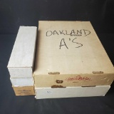 2 large boxes and 3 smaller boxes of mid 80s- mid 90s Baseball and football cards