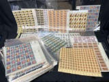 Huge Mixed Stamp Lot. Coin Stamps, Animals and Birds, Americana, 160+ Sheets