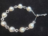 Silver Fresh Water Pearl Bracelet