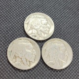 Buffalo Nickel lot xf to unc Frosty better grades 3 coin lot