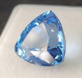 Trillion Cut 5.45ct blue Topaz gemstone Amazing color