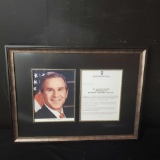 Framed George W Bush picture with BAC