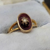 Antique 10kt gold custom made star ring