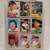 Mickey Mantle lot of 9 baseball cards appear to be reprints