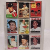 Roger Maris lot of 9 baseball cards appear to be reprints