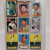 Mickey Mantle lot of 9 baseball cards appear to be reprints