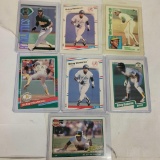 Rickey Henderson baseball card lot of 7