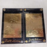Ted Williams and Jackie Robinson gold cards