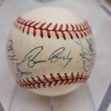 Singed baseball Signature says Bruce Bochy and others