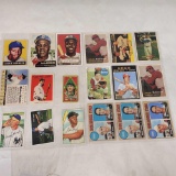 lot of 18 older looking basesball cards reprints Jaxkie Robinson, Willie May's, Ty Cobb,