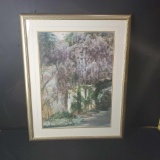 Framed art print signed by Piet Bekaert dated 1985