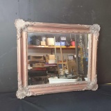 Large mirror with unique frame