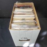 box of vintage comics.