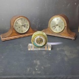 lot of 3 vintage clocks