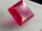 Square cut Red Ruby gemstone 1.90ct
