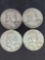 4 Benjamin Franklin silver half dollar