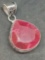 Enchanting 925 silver Kashmir Red Ruby gemstone pendant new