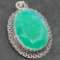 Silver 925 Emerald green Zambian pendant new