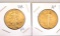 Walking Liberty Half lot of 2 higher grades au to unc frosty luster