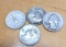 Washington silver quarter lot of 4 90% silver coins nice better grades $1 face