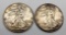 Walking liberty Silver half dollar lot of 2 xf au better Grades $1 face value 90% silver coins