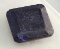 Square cut deep blue Sapphire gemstone 5.57ct