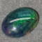 Black Opal with beautiful green color 3.49ct