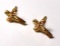 Yellow gold cross earrings 10 kt pure gold tested .7 grams not scrap