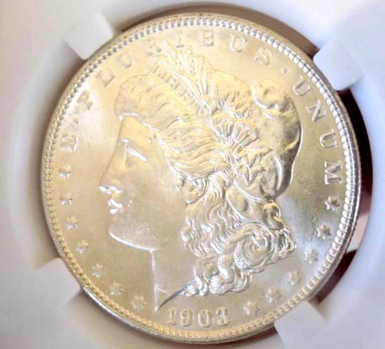 Morgan silver dollar 1903 p gem bu mega high grade ms++++++++ original key date monster