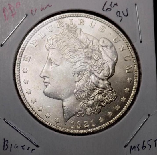 Morgan silver dollar 1921 gem bu satin white from obw roll ms++++++ premium ddo vam