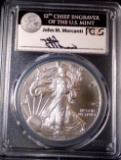 American silver eagle 2016 pcgs ms 70 certified 30 aniv Mercanti signed rare coin