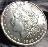 1886 Morgan Silver Dollar Gorgeous Higher grade MS+ Coin. Sharp. Near flawless.