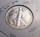 Walking liberty silver half 1935 s rare date unc higher grade stunner