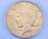 Peace silver dollar 1922 s frosty white unc better date 90% silver dollar