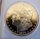 Morgan silver dollar 1879 s gem bu glassy monster mirrors proof like cameo wow coin