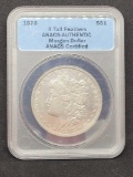 ANACS 1878 8 tail feathers Morgan silver dollar