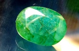 Emerald translucent deep green Brazilian huge earth mined gemstone 12.5+ ct