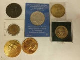 Mixed coin lot, Porsche, Father Junipero, Canada Friendship 7 coins