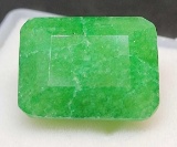 Octagon cut Forest Green Emerald gemstone 10.32ct