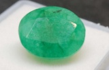 Oval cut sea green Emerald gemstone 8.08ct