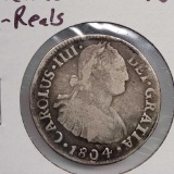 1804 Mexico Silver 2-Reales 218 Year Old Rare Coin