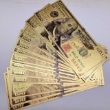 24K Gold Leaf Currency Pack of 15 $100 Bills ? Copies of Notes are Covered in Actual 24K Gold Leaf