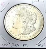 Morgan silver dollar 1921 gem bu frosty white ms+++++++ beauty nice luster