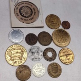 14 different tokens and coins Trade coins Fare tokens