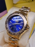 Invicta Men's Pro Diver Automatic 200m Blue Dial Gold Stainless Steel Watch 2305