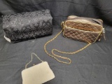 Neiman Marcus toiletrie bag Small pearl satchel bonsoir made in japan with italian beads