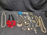 Beautiful Costume Jewelry Rosary and Medallions