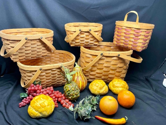 Fancy Baskets and Realistic Artificial Fruit